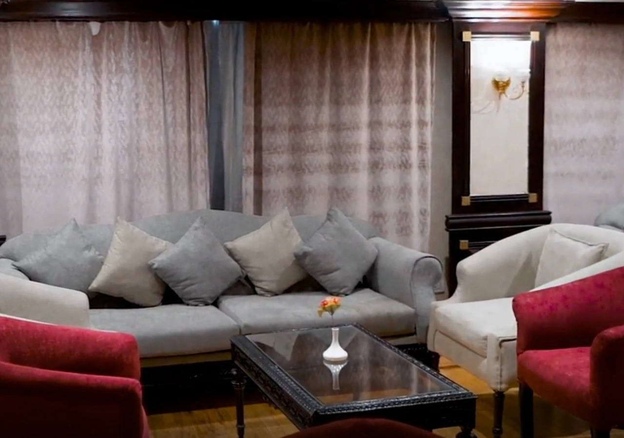 Lounge aboard the MS Stephanie Nile Cruise Nile cruise
